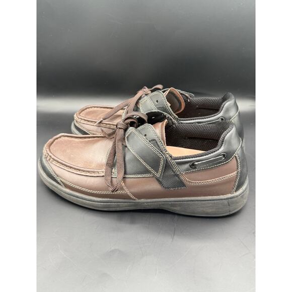 Orthofeet Men's 422 Boat Shoes Black Diabetic Arthritis Shoes Size 10 Wide - Picture 2 of 7
